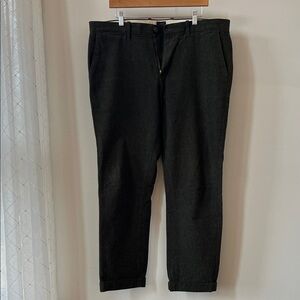 J. Crew Men's Textured Green Olive Chinos